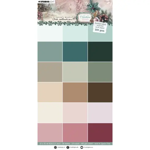 Studio Light Paper Pad Christmas Blush Unicolor ohut kartonkilehtiö
