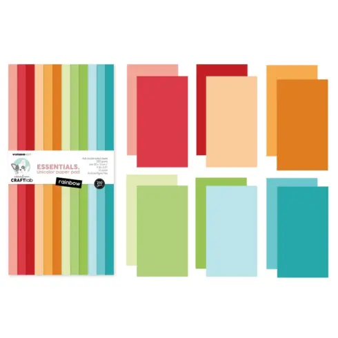 Studio Light Paper Pad Rainbow Unicolor paperilehtio 2