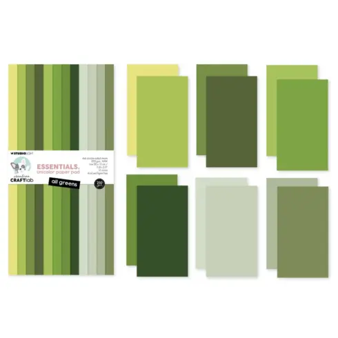 Studio Light Paper Pad – All Green Unicolor paperilehtio
