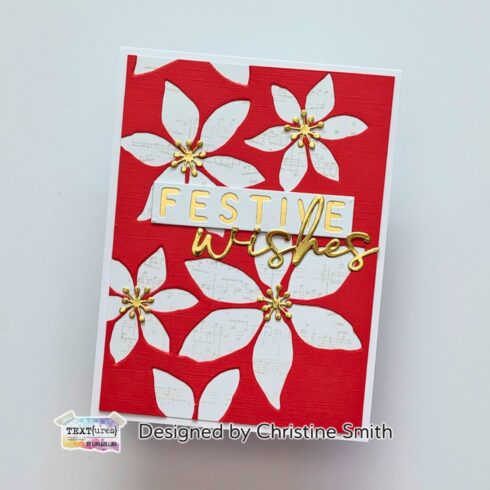 TEXTures Background Stamp – Winter in Bloom Music Notes leimasin2
