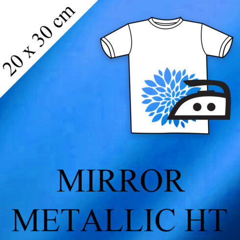 Silityskalvo 20x30cm, mirror metallic sininen