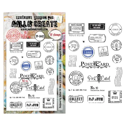 AALL & Create Stamp Dispatch Transit Stamped Horizons leimaisinsetti A6