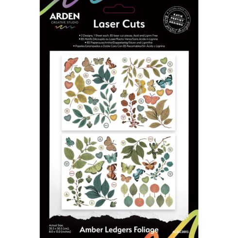 Arden Creative Studio Laser Cuts Amber Ledgers Foliage leikekuva-arkit (4 kpl)