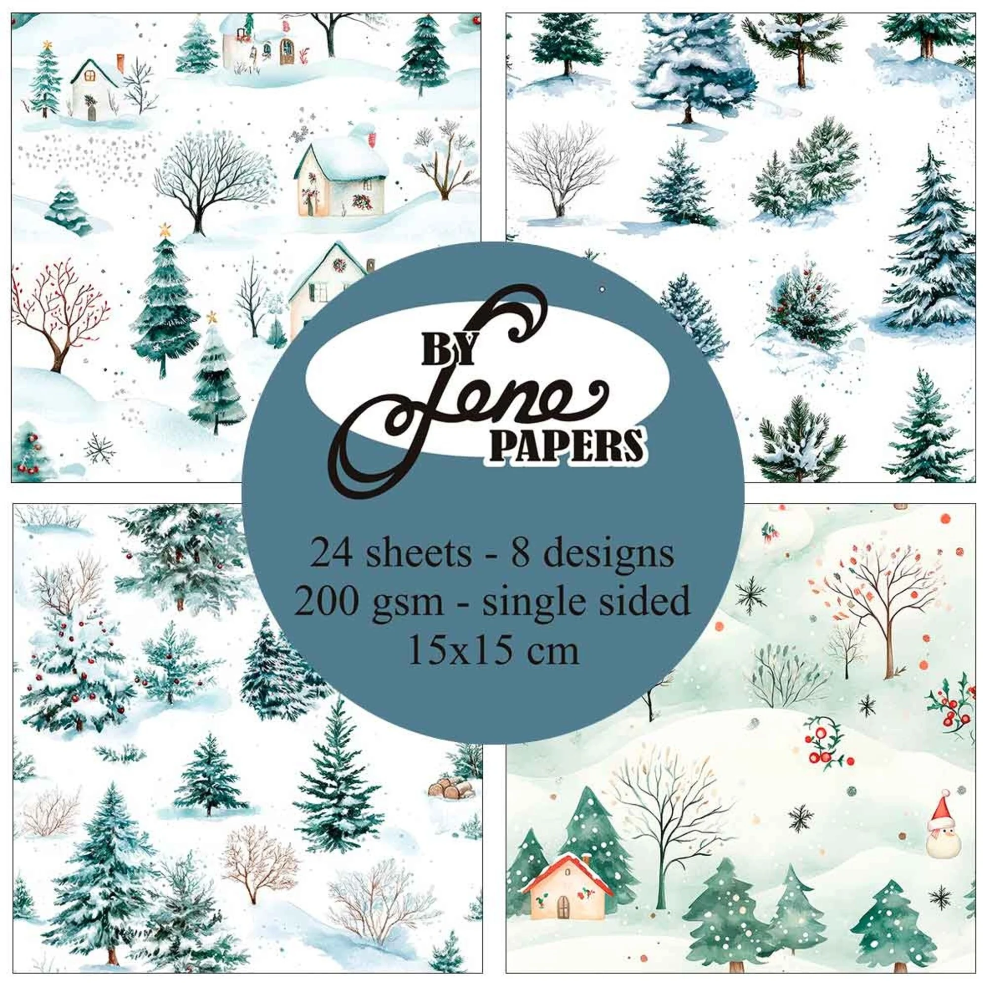 By Lene Papers – Happy Landscapes paperilajitelma 15 x 15 cm - Image 2