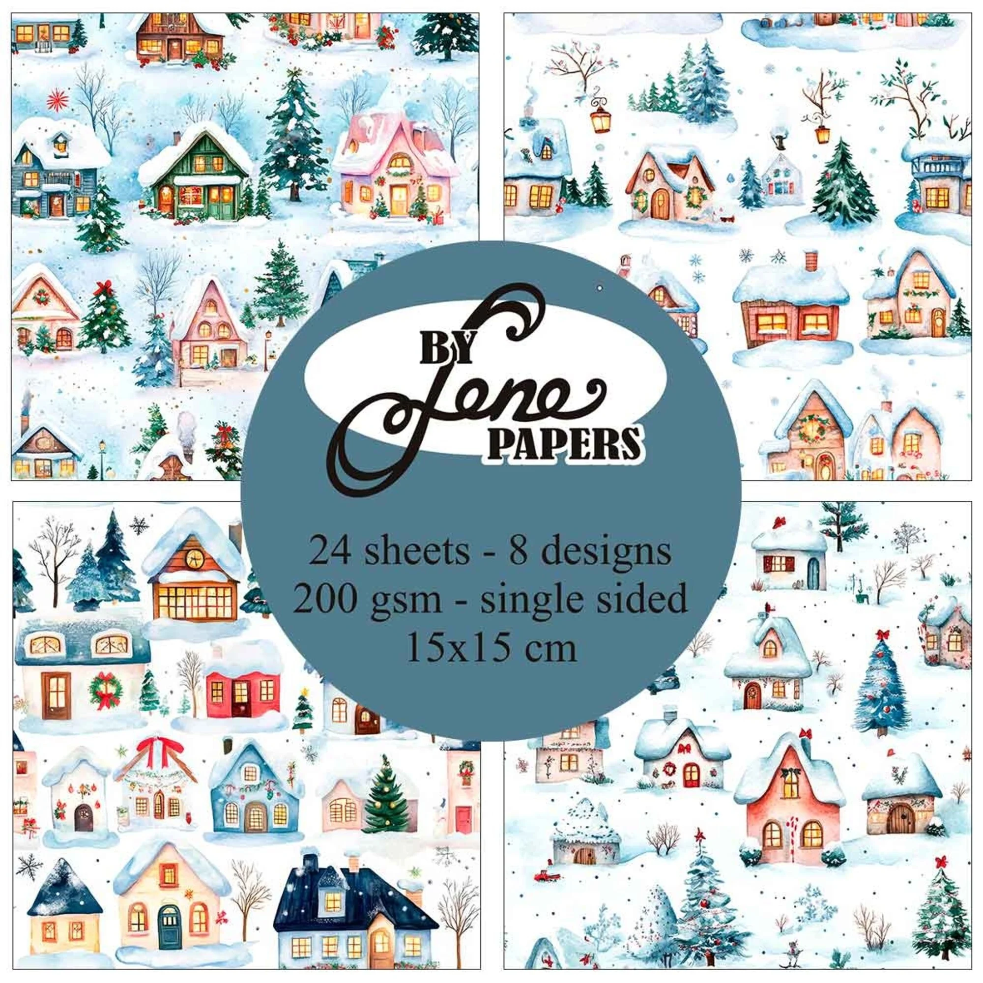 By Lene Papers – Happy Landscapes paperilajitelma 15 x 15 cm - Image 3