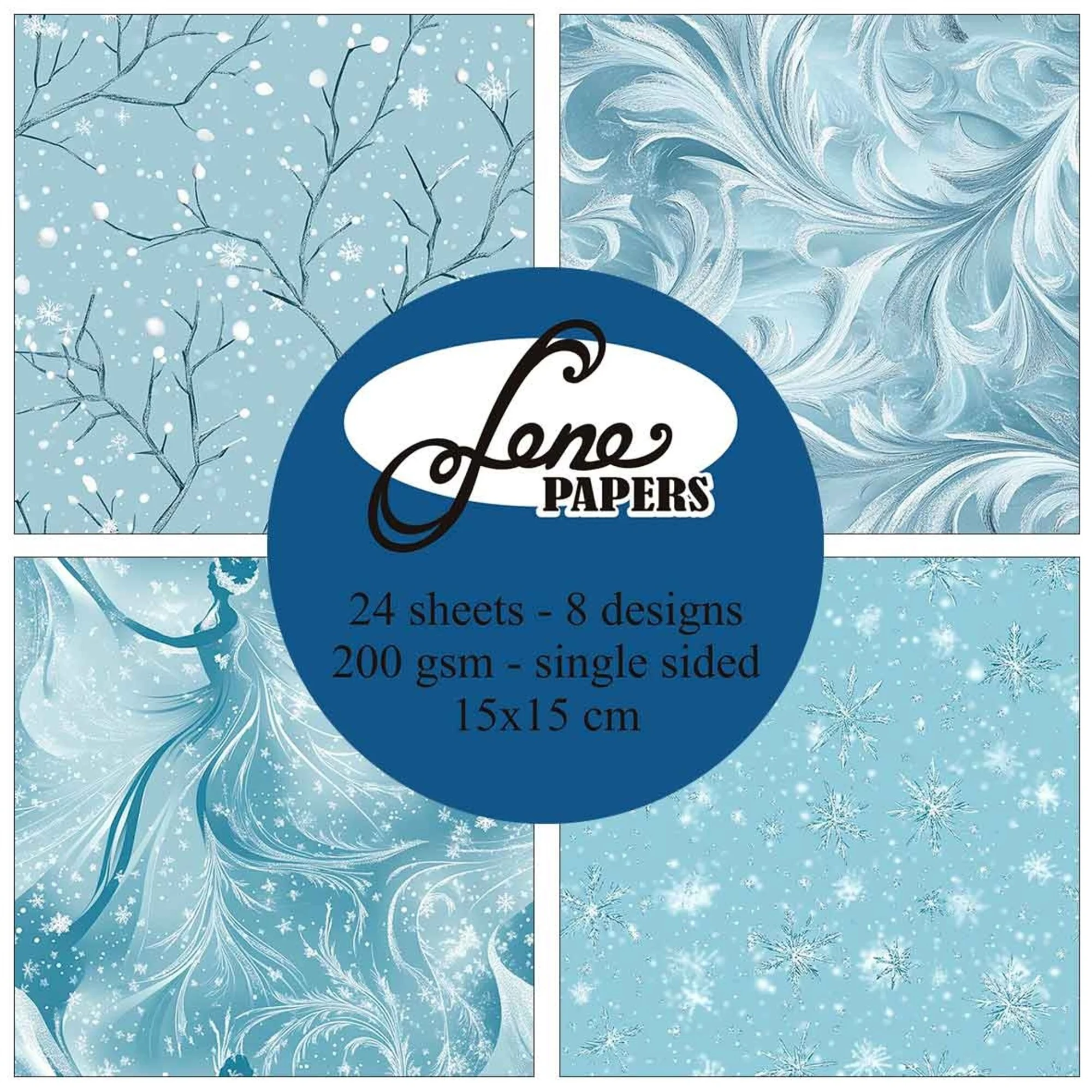 By Lene Papers – Winter Fantasy paperilajitelma 15 x 15 cm - Image 2