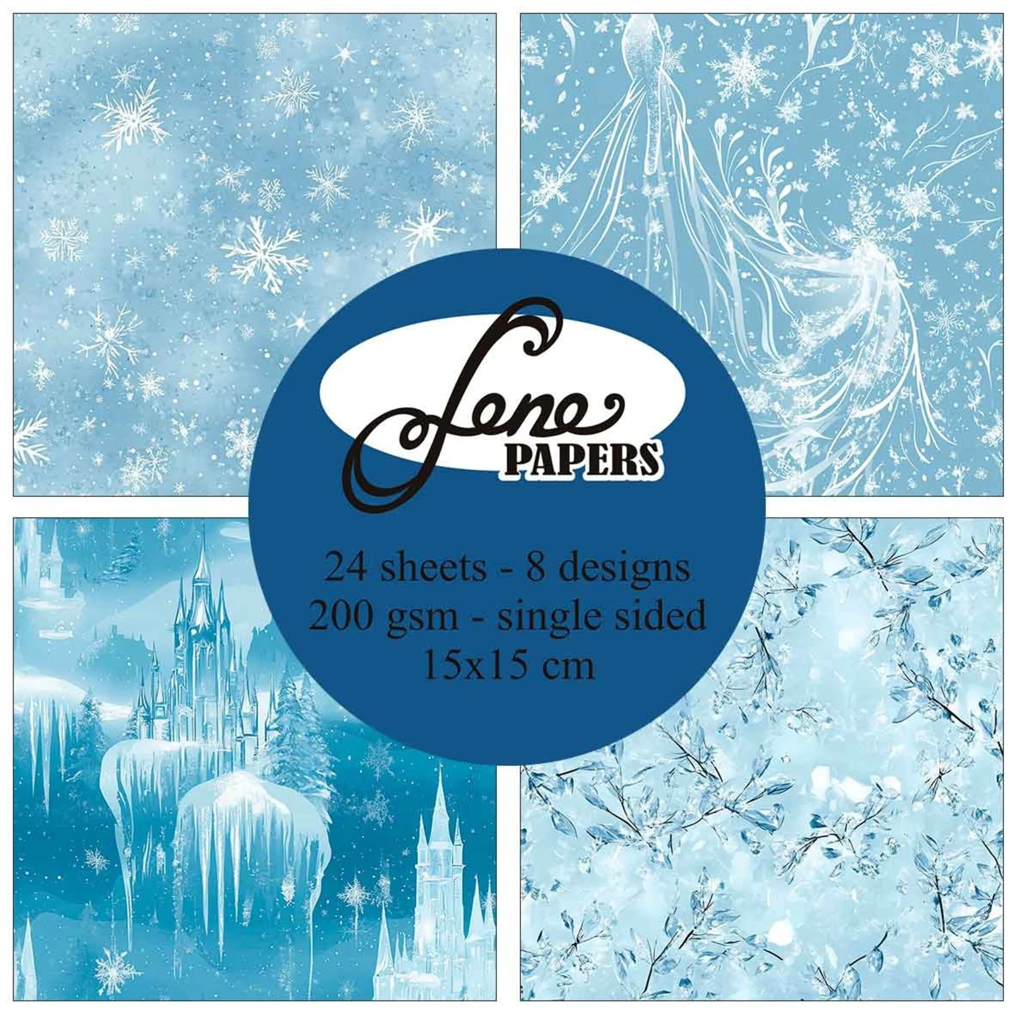 By Lene Papers – Winter Fantasy paperilajitelma 15 x 15 cm - Image 3