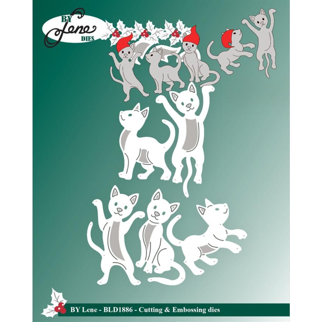 By Lene stanssi CHRISTMAS CATS Cutting & Embossing Die