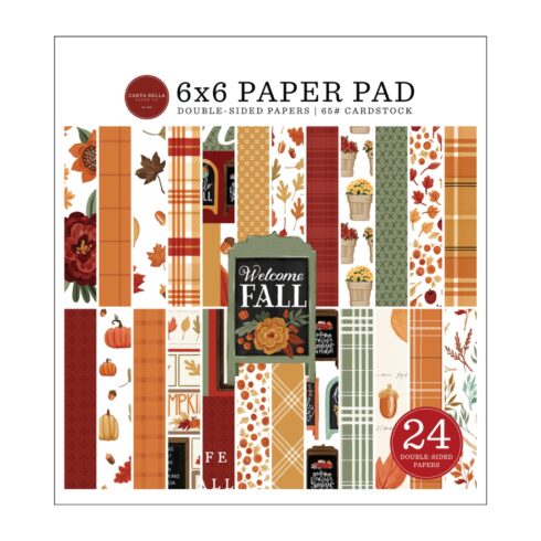 Carta Bella Welcome Fall Paper Pad paperilehtiö 15 x 15 cm