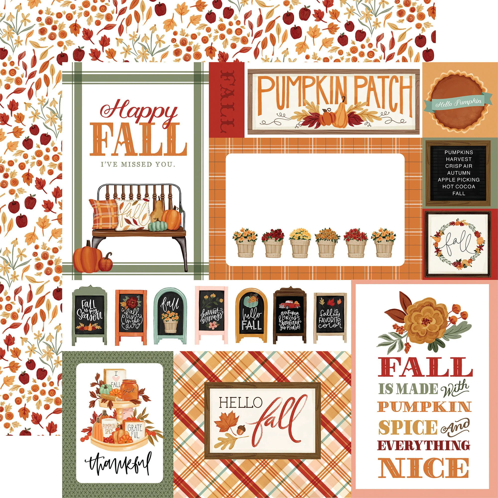Carta Bella – Welcome Fall Paper Pad paperilehtiö 15 x 15 cm - Image 9