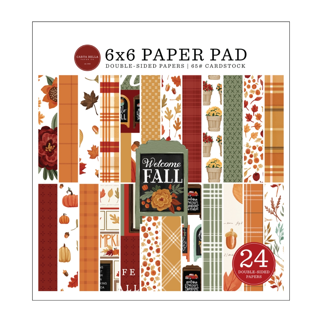Carta Bella Welcome Fall Paper Pad paperilehtiö 15 x 15 cm