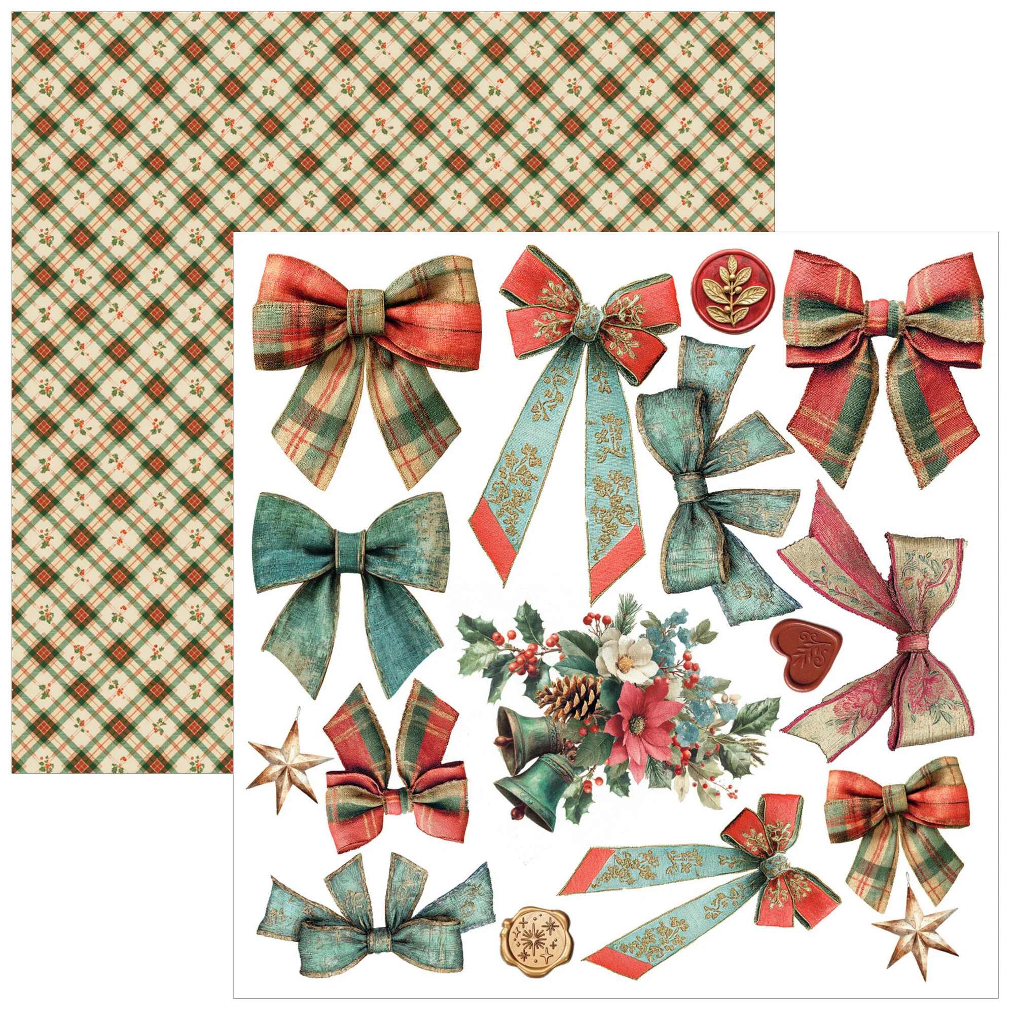 Ciao Bella – Merry & Bright Fussy Cut leikekuvat ja kuviopaperit 15 x 15 cm - Image 4