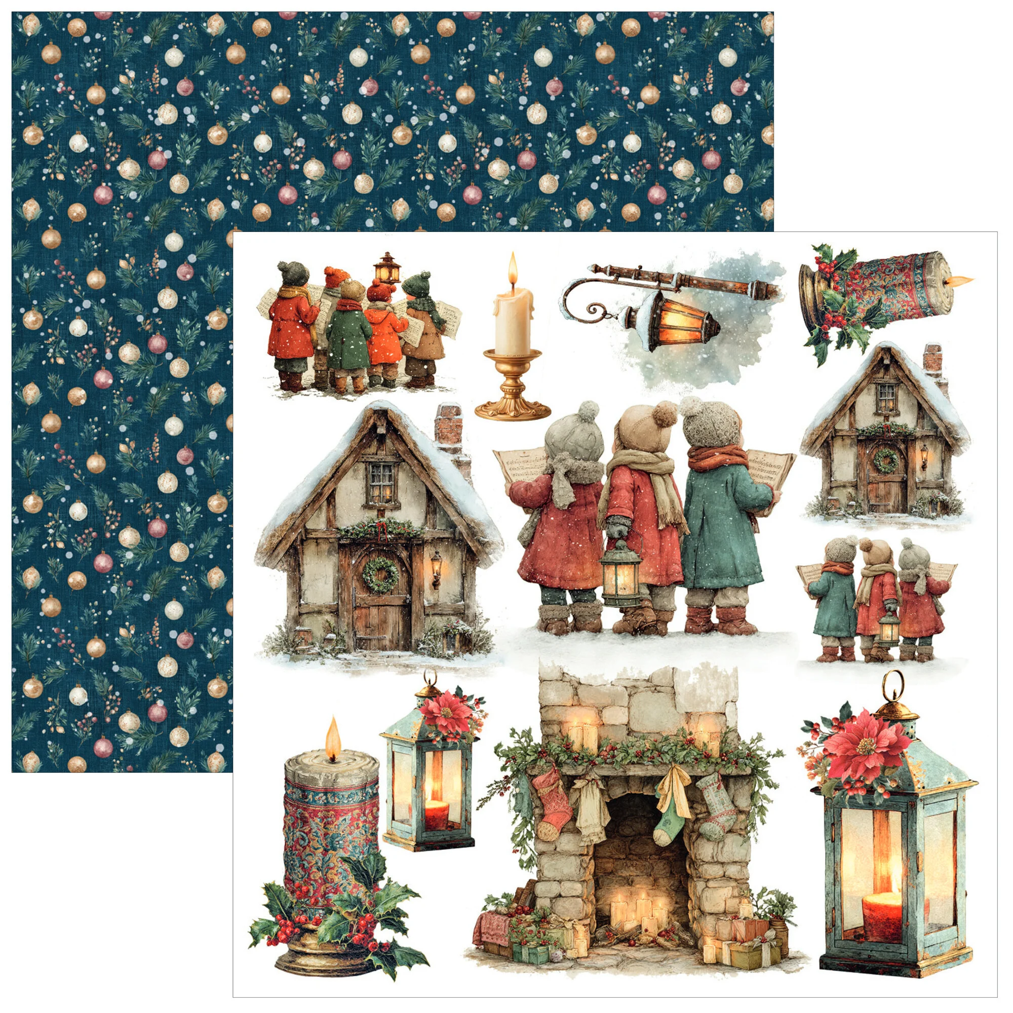 Ciao Bella – Merry & Bright Fussy Cut leikekuvat ja kuviopaperit 15 x 15 cm - Image 8