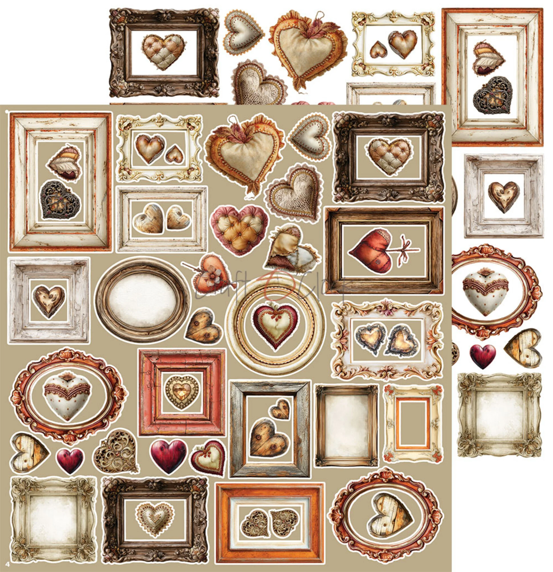 Craft O'Clock – Shades of Nature Precious Extras leikekuvat 30 x 30 cm (8 kpl) - Image 5