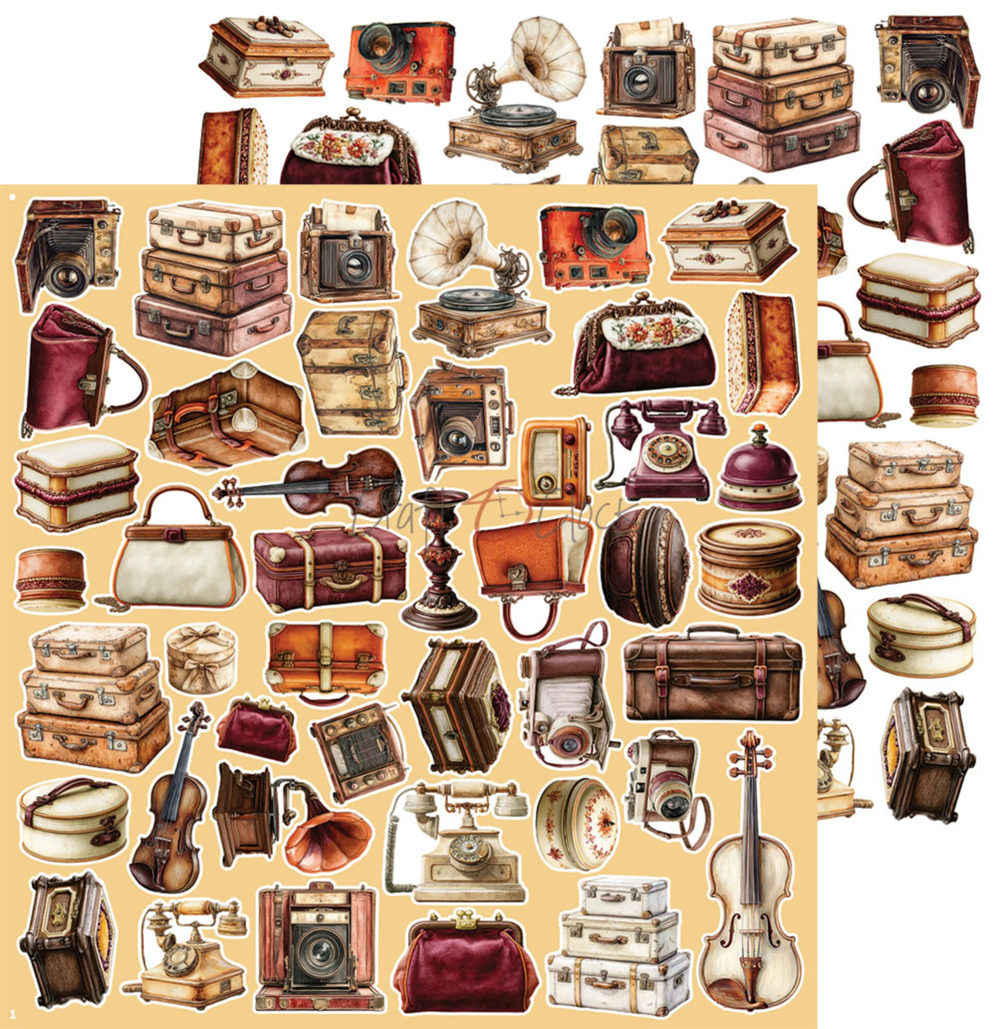 Craft O'Clock – Shades of Nature Prestige Extras leikekuvat 30 x 30 cm (8 kpl) - Image 2