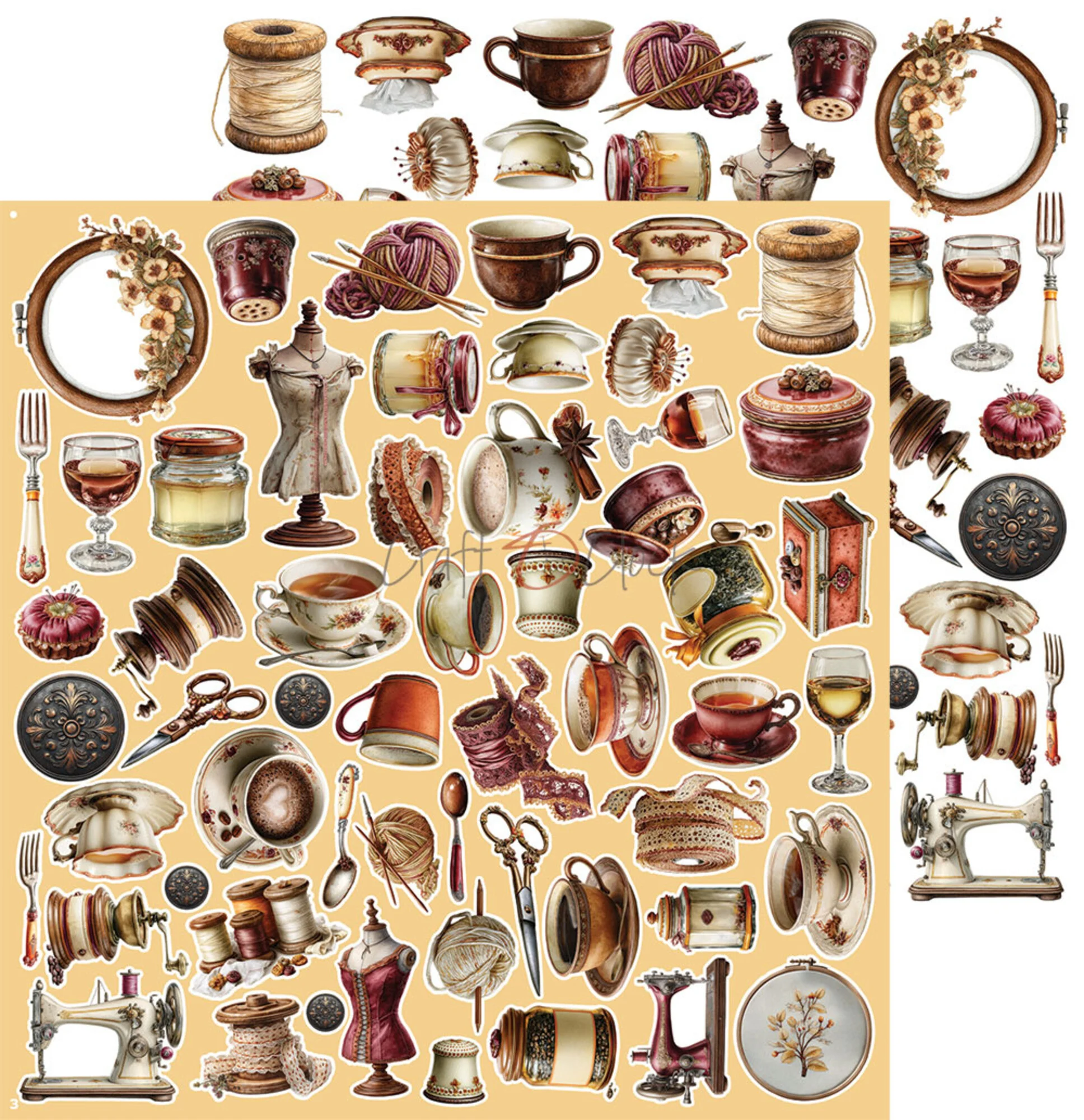 Craft O'Clock – Shades of Nature Prestige Extras leikekuvat 30 x 30 cm (8 kpl) - Image 4