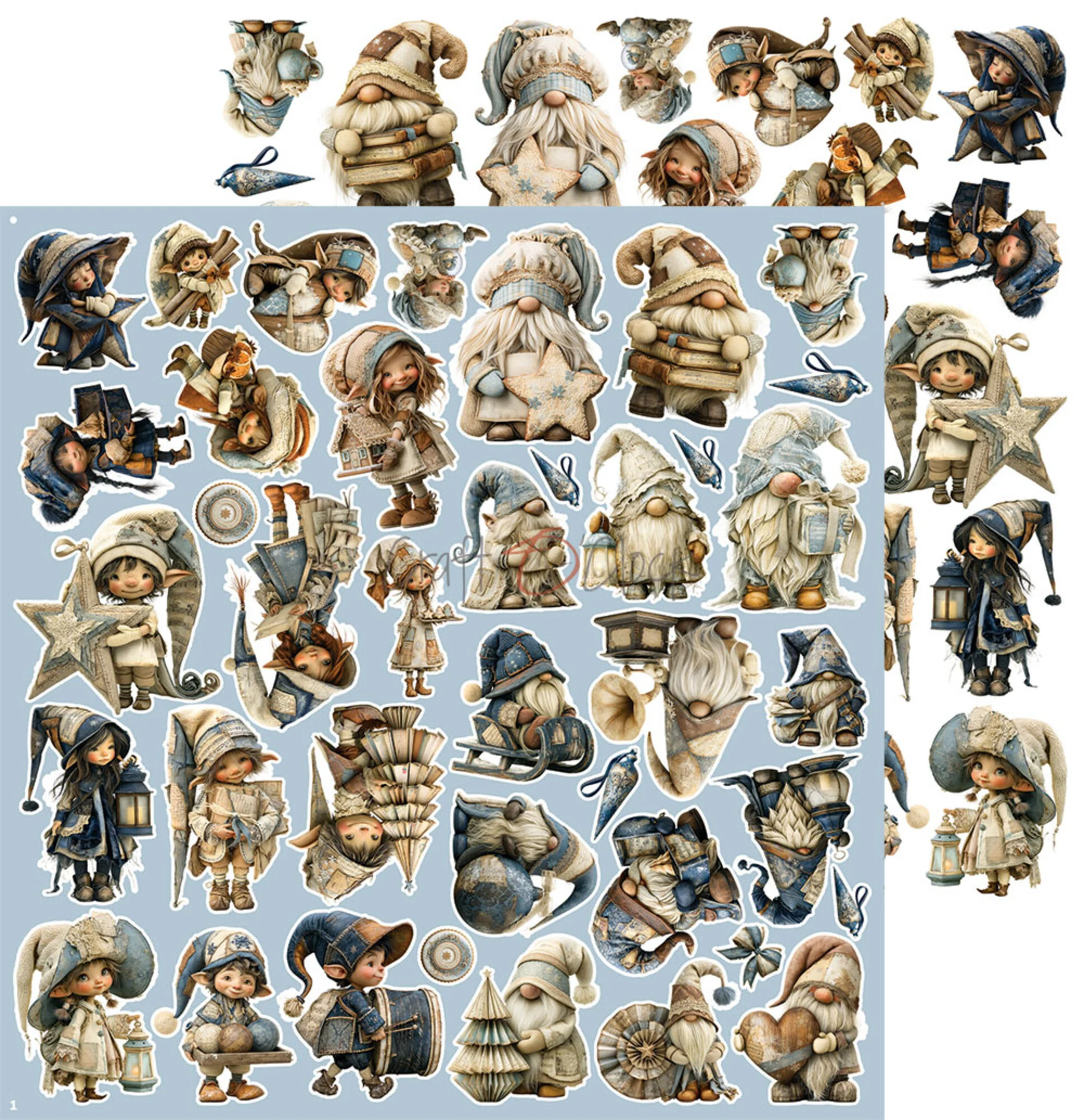 Craft O'Clock – Snow Games Winter Extras leikekuvat 30 x 30 cm (8 kpl) - Image 2