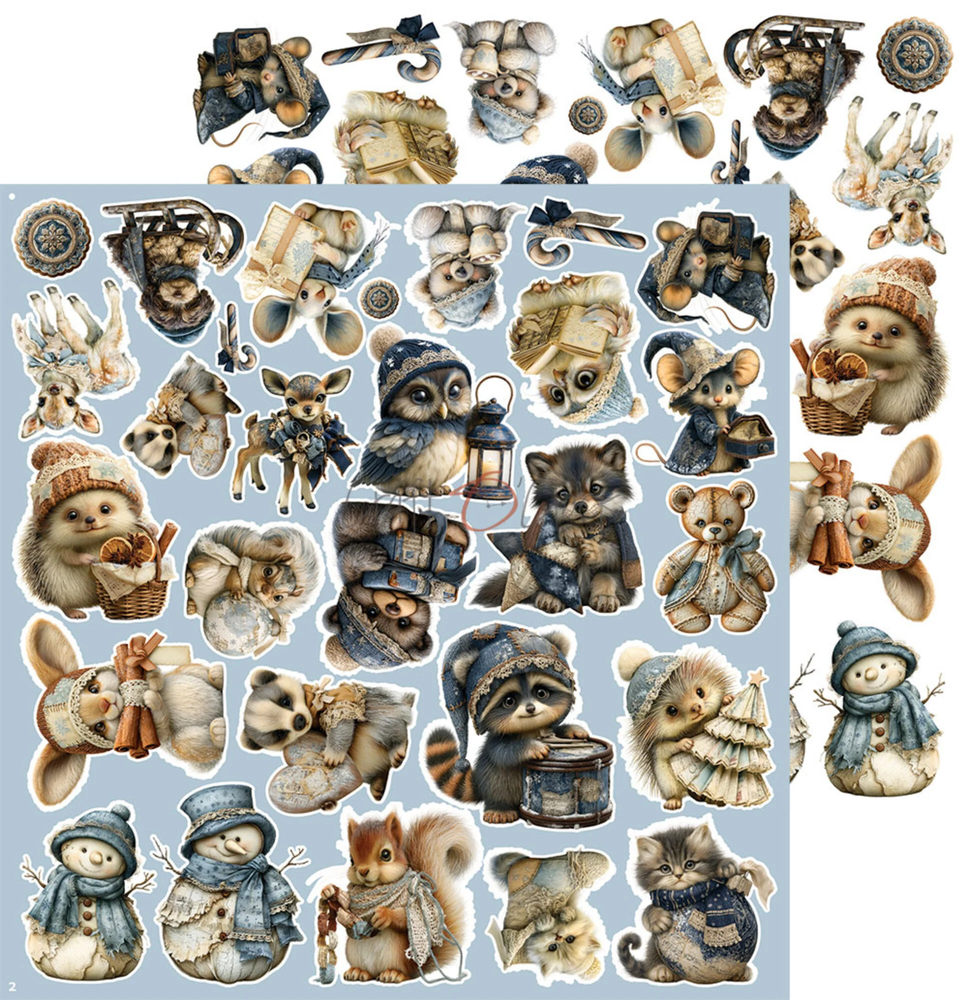 Craft O'Clock – Snow Games Winter Extras leikekuvat 30 x 30 cm (8 kpl) - Image 3