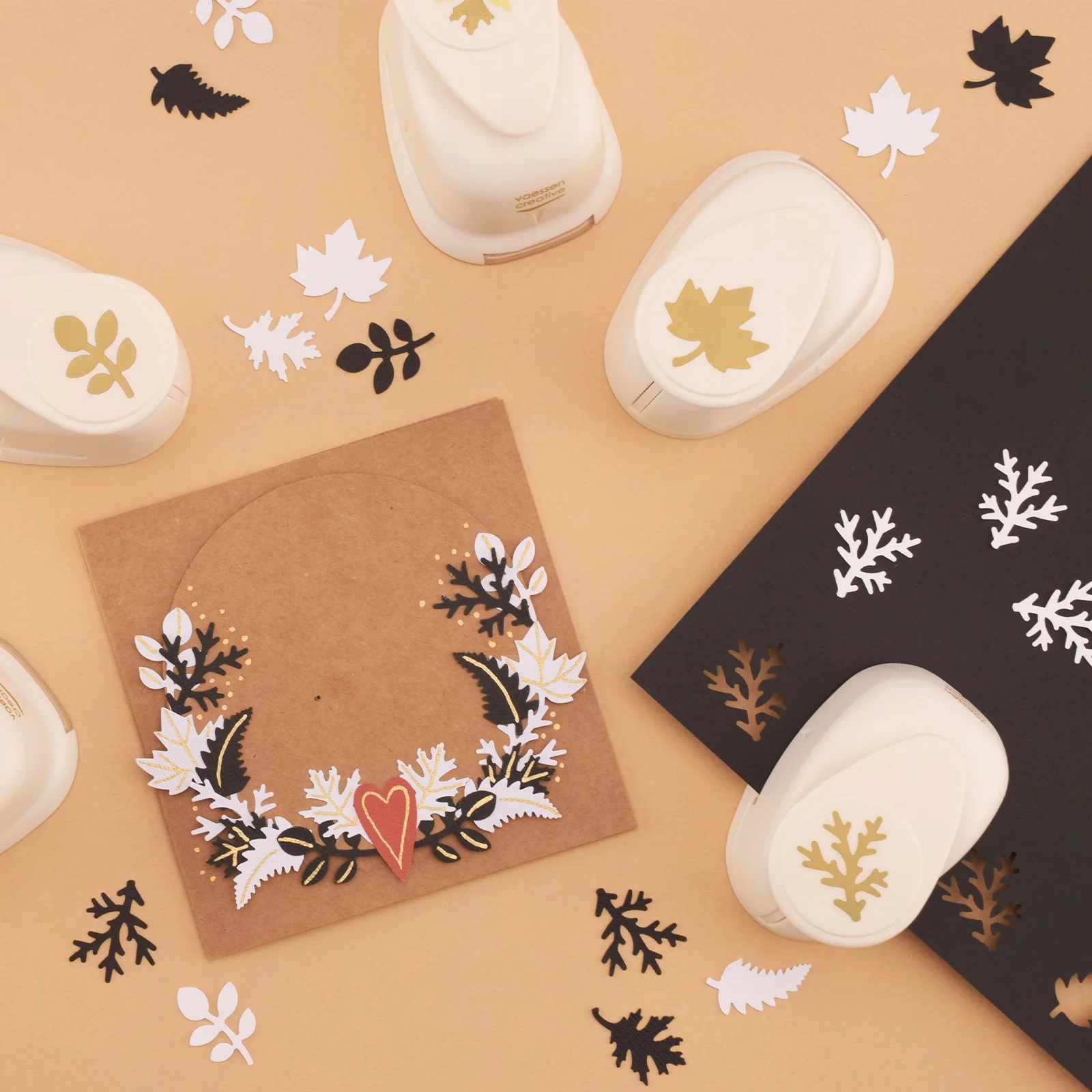 Craft Punch Set Leaves – Kuviolävistäjäsetti lehdet (5 kpl) - Image 5