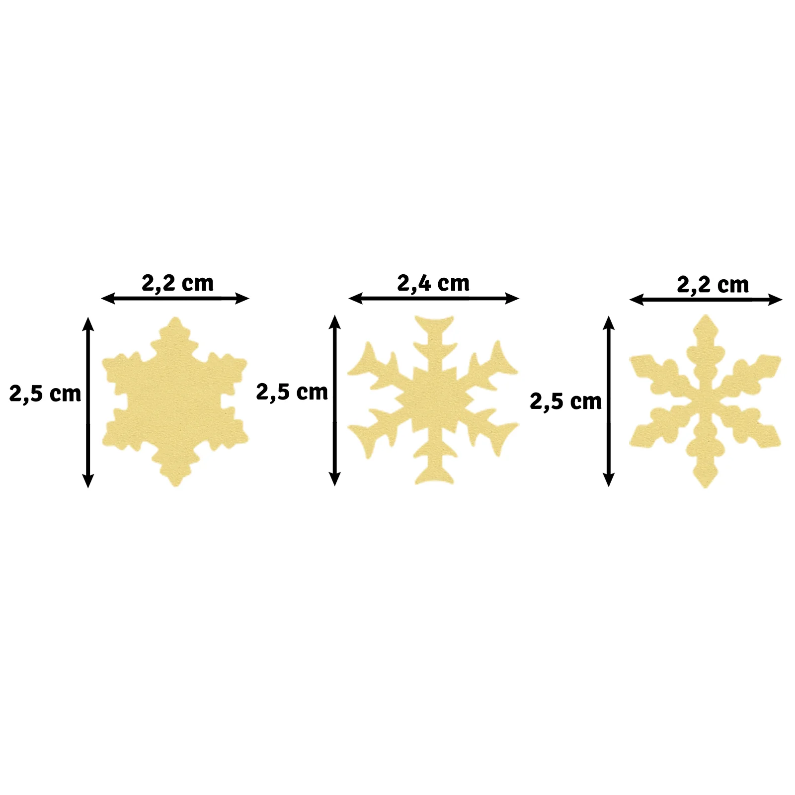 Craft Punch Set Snowflakes MIX – Kuviolävistäjäsetti lumihiutaleet (3 kpl) - Bild 4