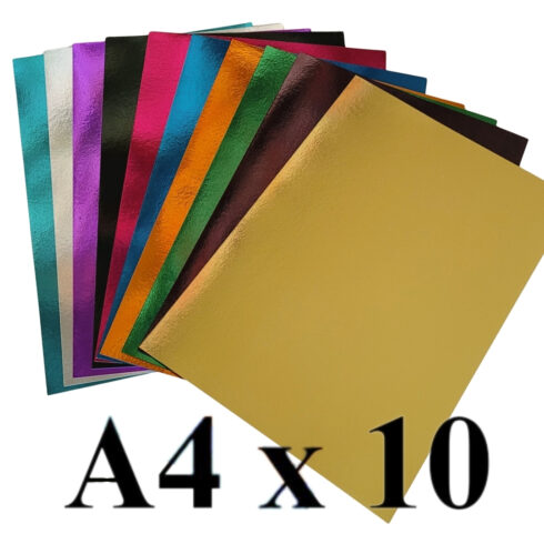 Metallic Mirror Cardstock Mix Metallikartonki A4 230g (10 kpl)