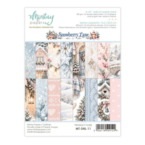 Mintay Papers Add-On Paper Pad – Snowberry Lane paperilehtiö A5