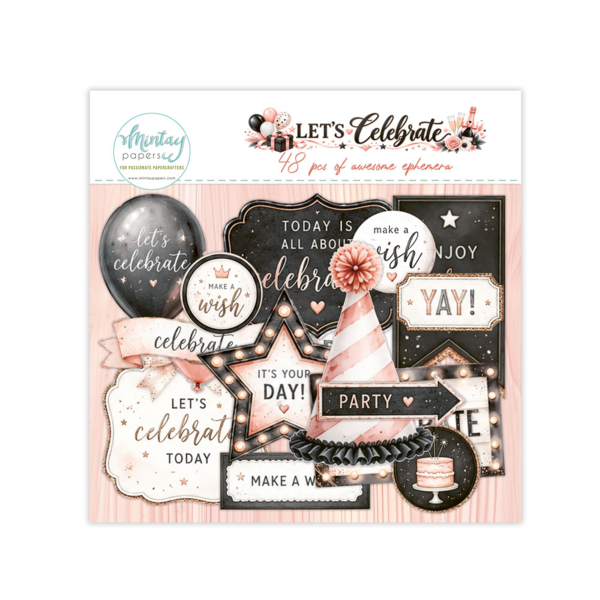 Mintay Papers Let's Celebrate Ephemera leikekuvat (48 kpl)