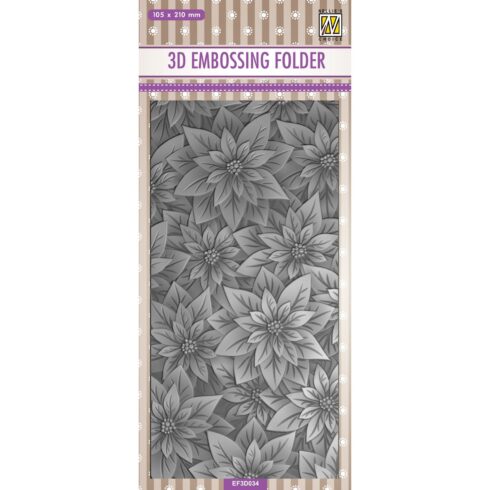 Nellie’s Choise 3D kohokuviointikansio – SLIM POINSETTIA