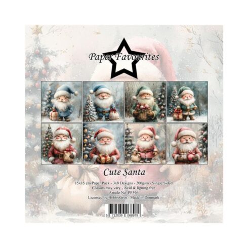 Paper Favourites Cute Santa paperilajitelma 15 x 15 cm