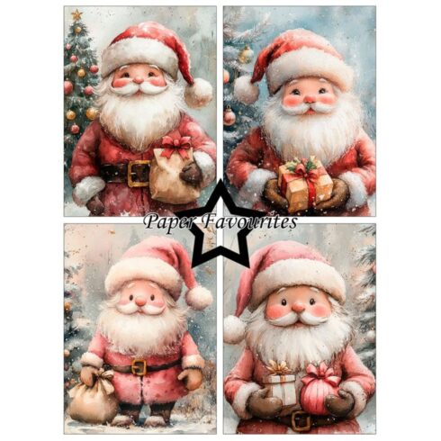 Paper Favourites Cute Santa paperilajitelma A6 1