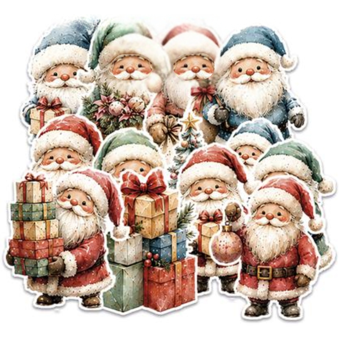 Paper Favourites Die-Cuts Cute Santa leikekuvat (20 kpl)