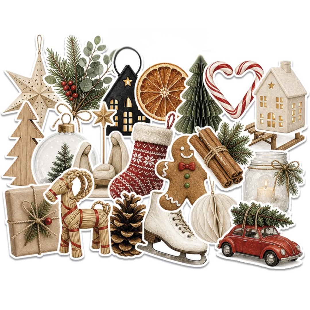 Paper Favourites Die-Cuts – Nordic Christmas leikekuvat (30 kpl)