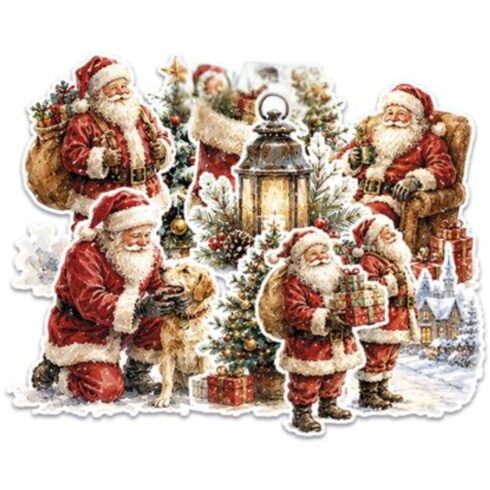 Paper Favourites Die-Cuts Santa Claus leikekuvat (20 kpl)