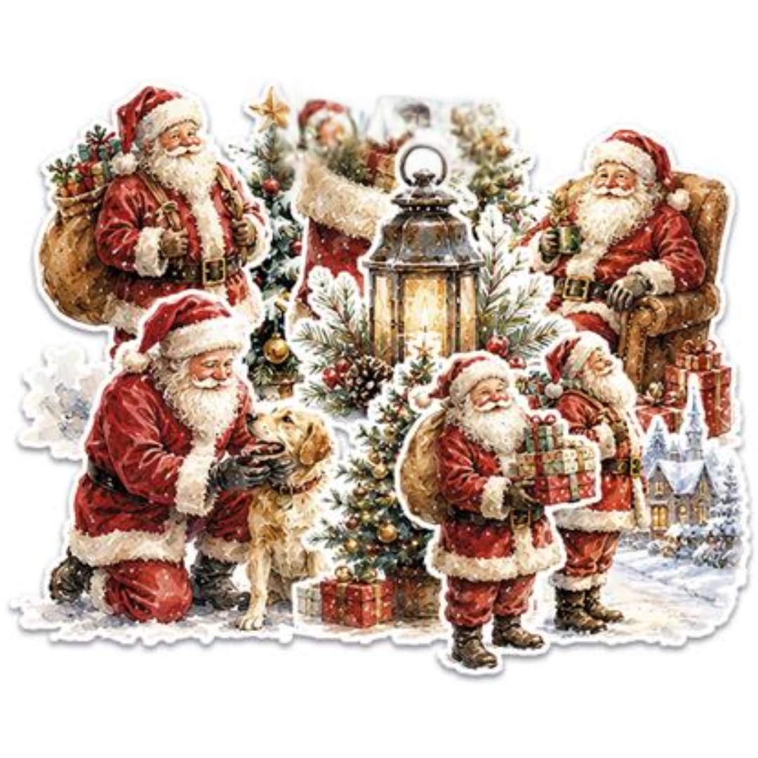 Paper Favourites Die-Cuts Santa Claus leikekuvat (20 kpl)