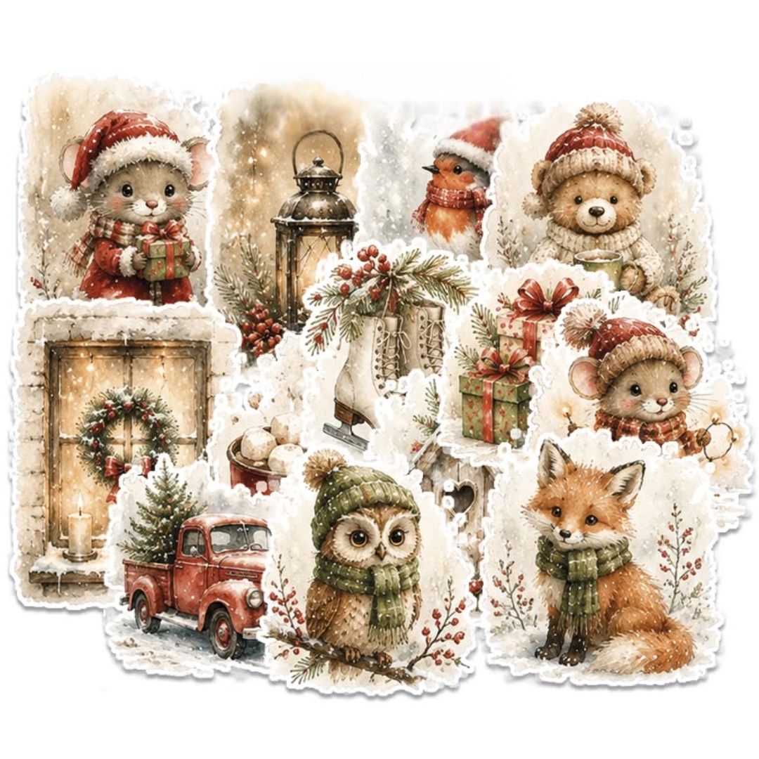 Paper Favourites Die-Cuts – Snowy Friends leikekuvat (20 kpl)