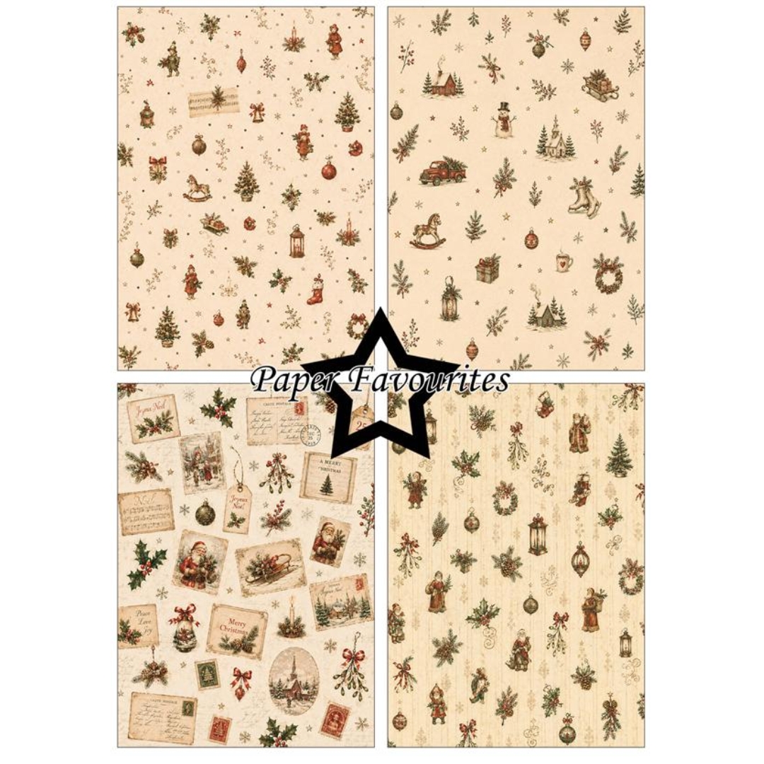 Paper Favourites – Retro Christmas paperilajitelma A5 - Image 2