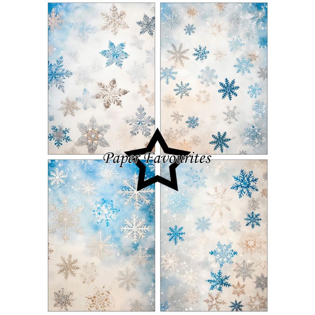Paper Favourites – Vintage Snowflakes paperilajitelma A5 - Image 2