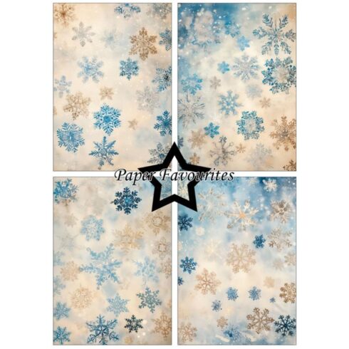 Paper Favourites Vintage Snowflakes paperilajitelma A5 2