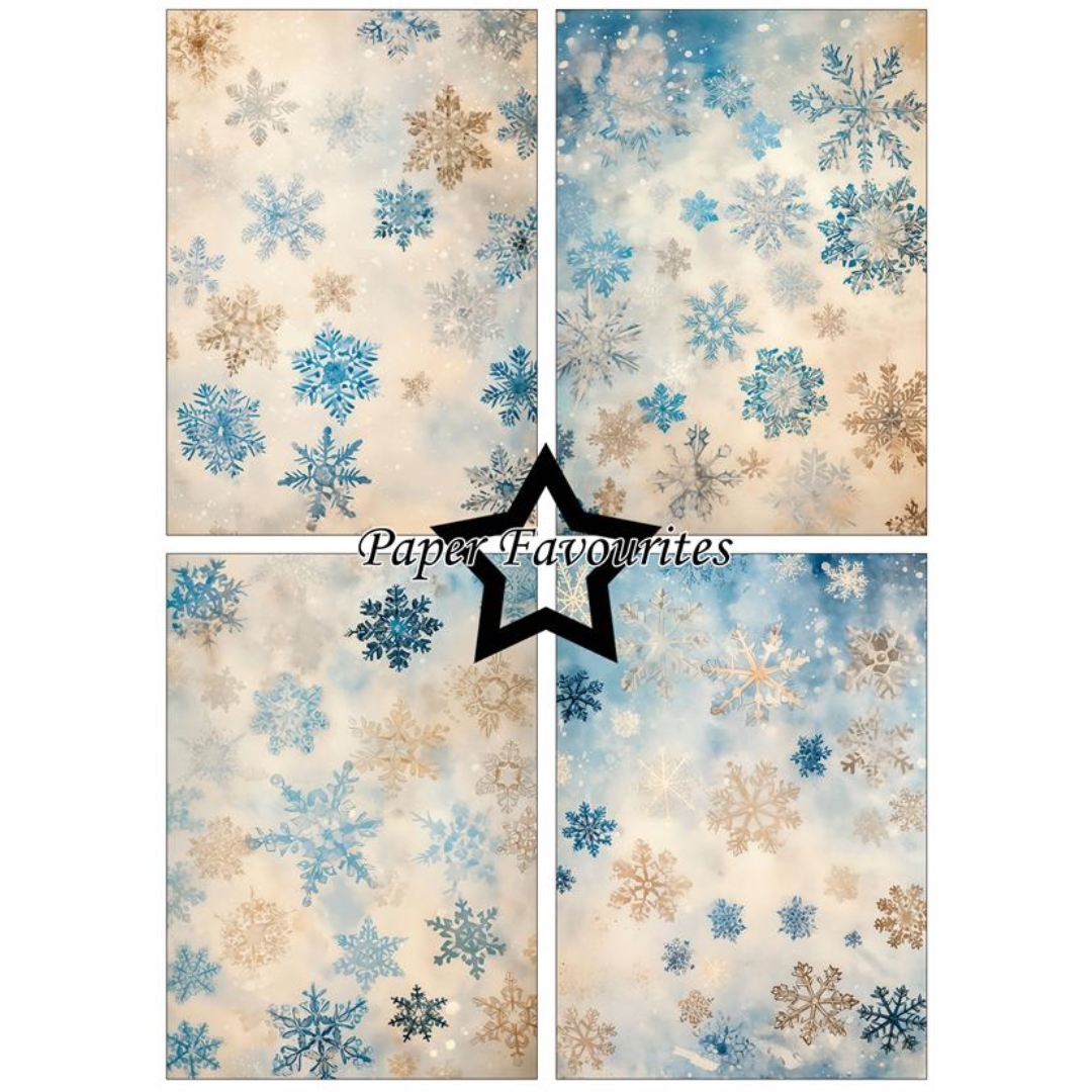 Paper Favourites – Vintage Snowflakes paperilajitelma A5 - Image 3