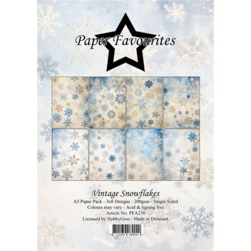 Paper Favourites Vintage Snowflakes paperilajitelma A5