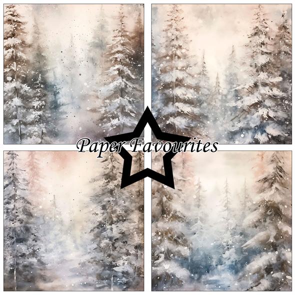Paper Favourites – Winter Forest paperilajitelma 15 x 15 cm - Image 3