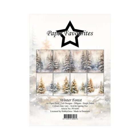 Paper Favourites Winter Forest paperilajitelma A6 (2)