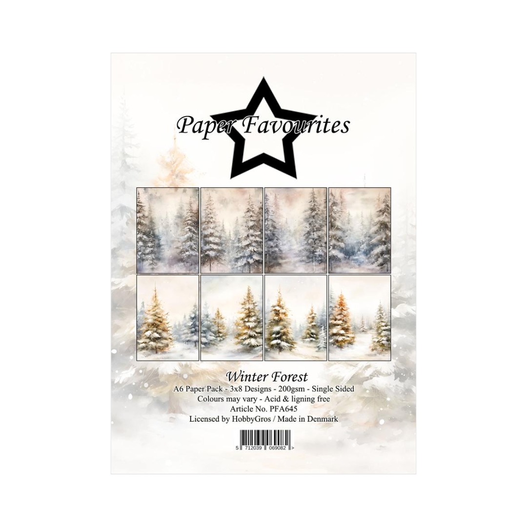 Paper Favourites Winter Forest paperilajitelma A6 (2)