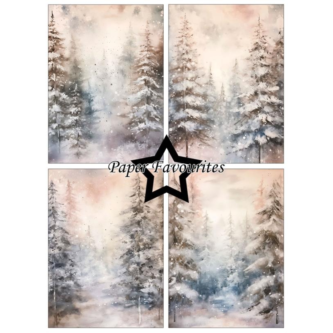 Paper Favourites – Winter Forest paperilajitelma A6 - Image 3
