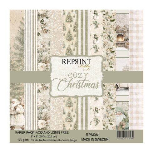 Reprint Cozy Christmas paperilajitelma 20 x 20 cm
