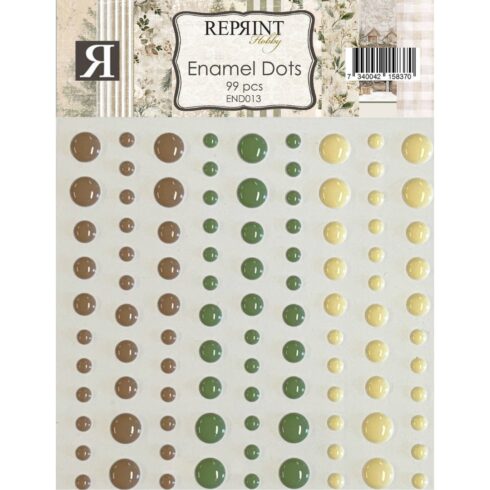 Reprint Enamel Dots Cozy Christmas puolihelmi 3D-tarra