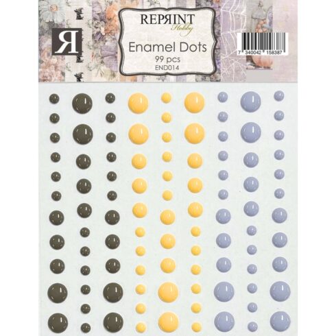 Reprint Enamel Dots Enchanted Halloween puolihelmi 3D-tarra
