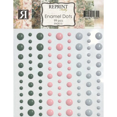 Reprint Enamel Dots Hidden Magic puolihelmi 3D-tarra