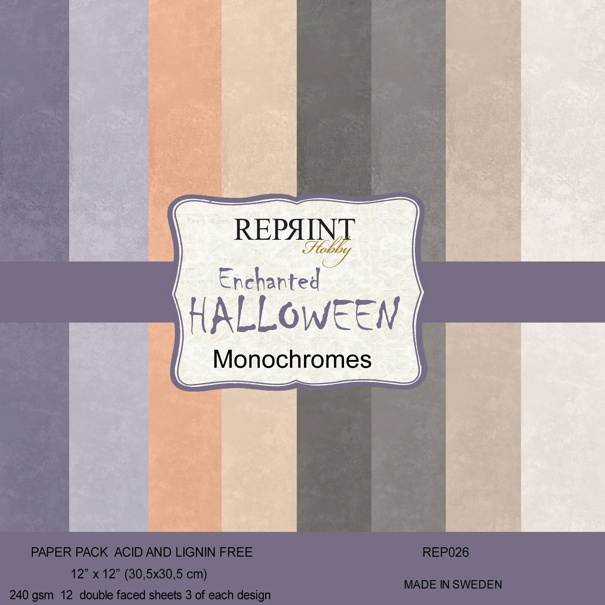 Reprint Enchanted Halloween Monochromes paperilajitelma 30 x 30 cm