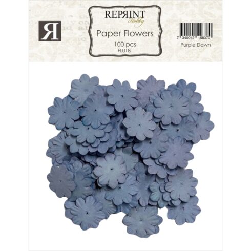 Reprint Mini Paper Flowers Purple Dawn Paperikukat (100kpl)